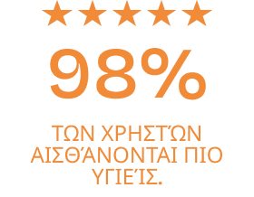 98% των χρηστών αισθάνονται πιο υγιείς.